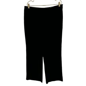 Chico's 3 Dress Pant Womens 16 Black Wide Leg Lightweight Trouser Career NEW